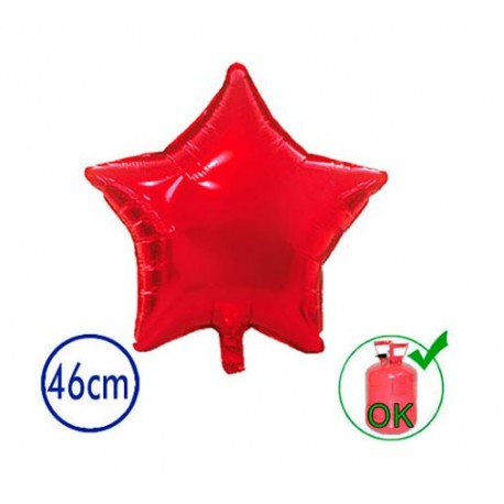 GLOBO ESTRELLA ROJO POLIAMIDA 45 CM