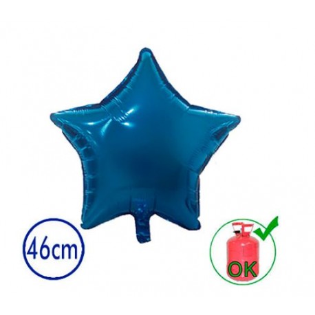 GLOBO ESTRELLA AZUL POLIAMIDA 45 CM